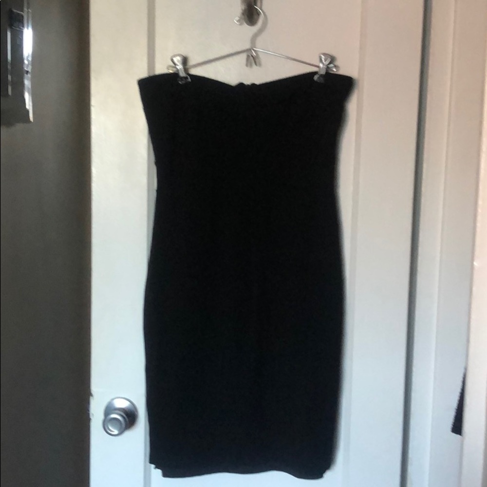 Black strapless dress, Sz M